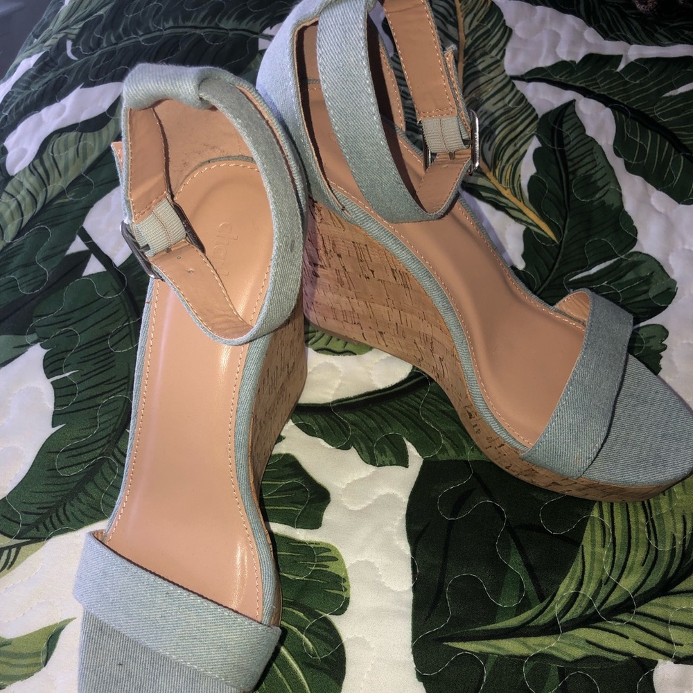 Denim Wedges